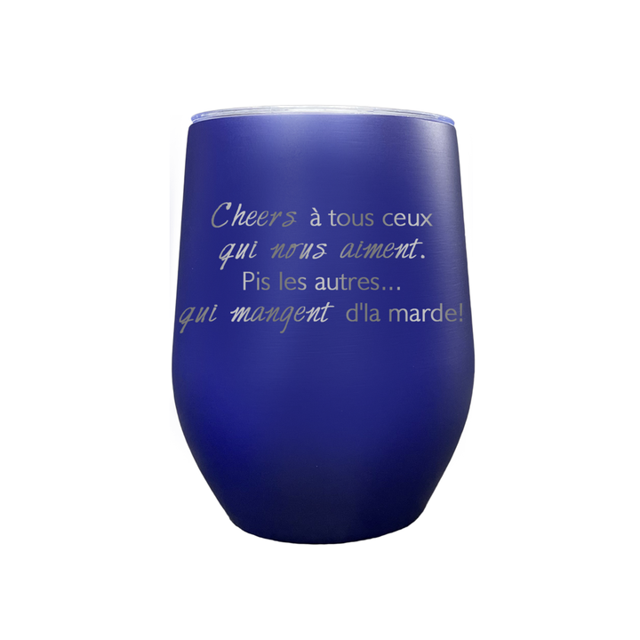 Verre gravé  - Cheers à tous ceux qui nous aiment