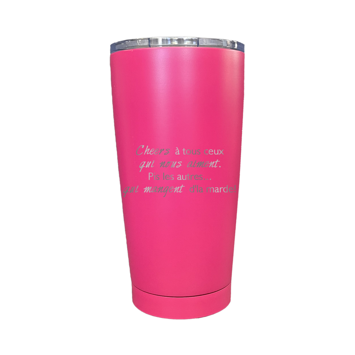 Verre gravé  - Cheers à tous ceux qui nous aiment