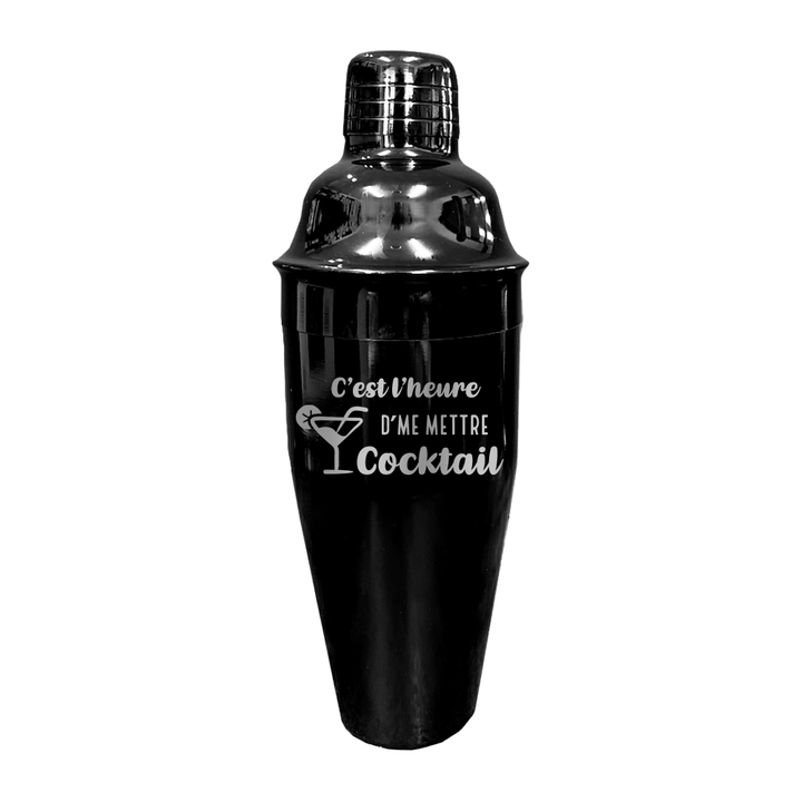 Verre gravé - C'est l'heure d'me mettre cocktail