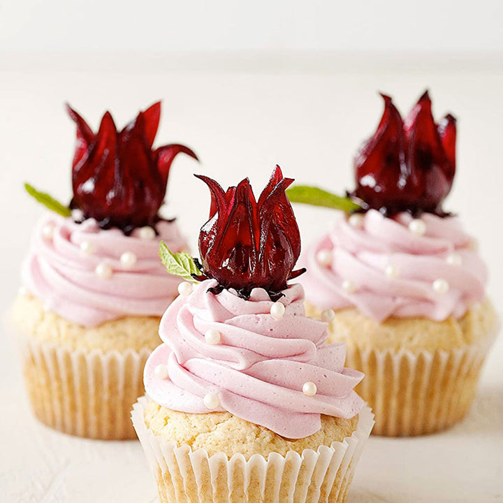 Fleurs d'Hibiscus dans le Sirop (11 fleurs)