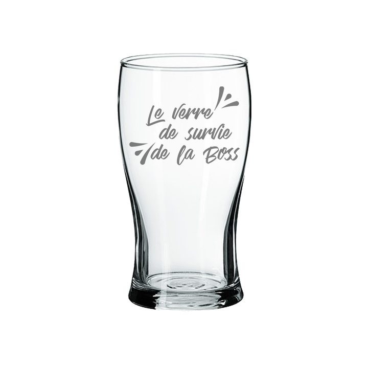 Verre gravé - Le verre de survie de la BOSS