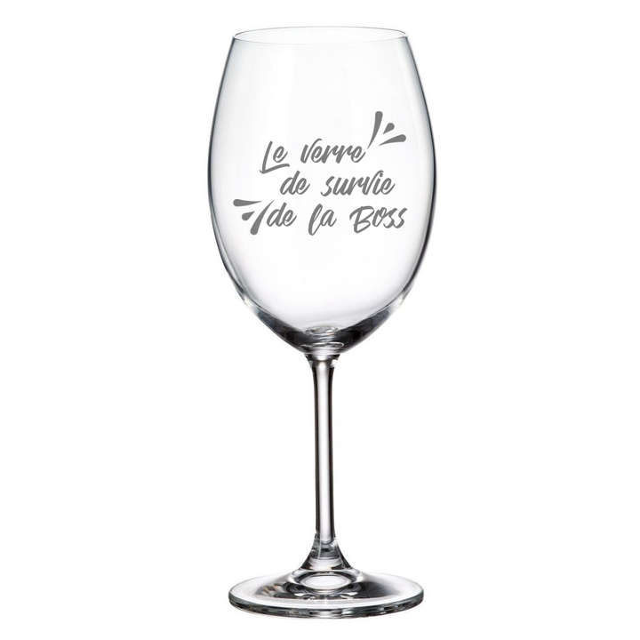 Verre gravé - Le verre de survie de la BOSS