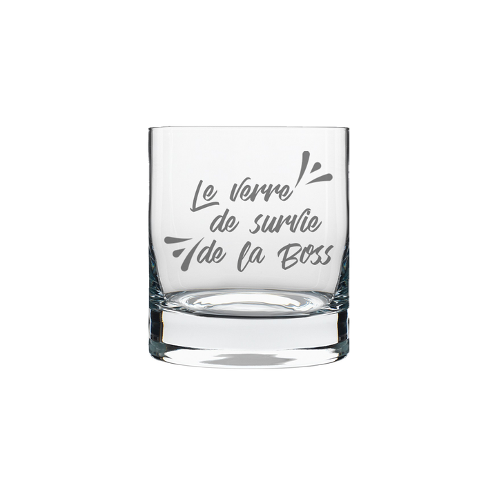 Verre gravé - Le verre de survie de la BOSS