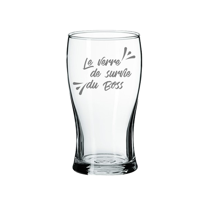Verre gravé - Le verre de survie du BOSS