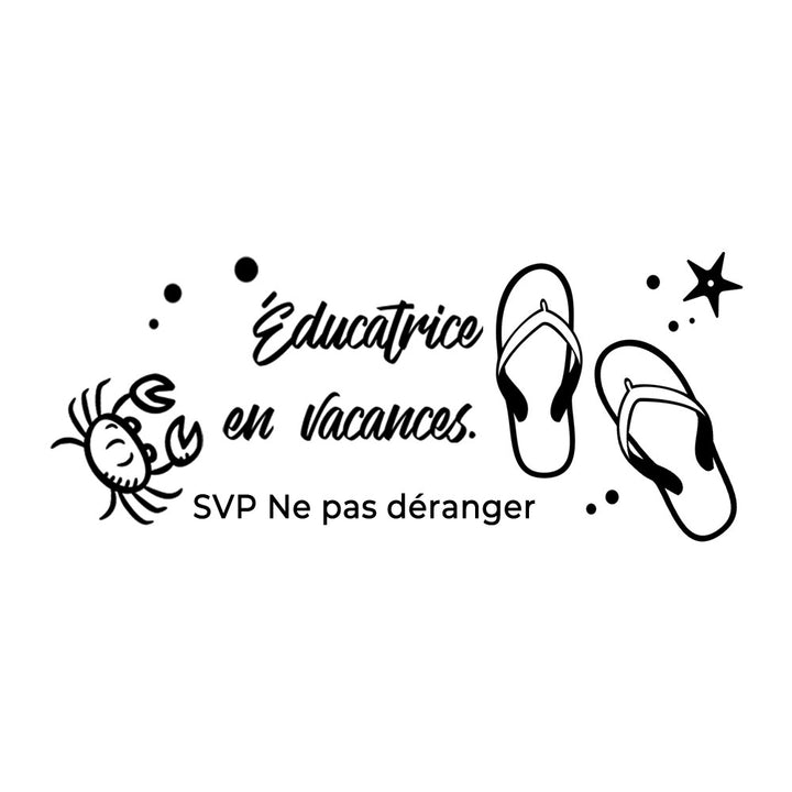 Verre gravé - Éducatrice en vacances