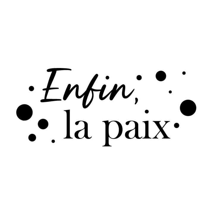 Verre gravé - Enfin, la paix