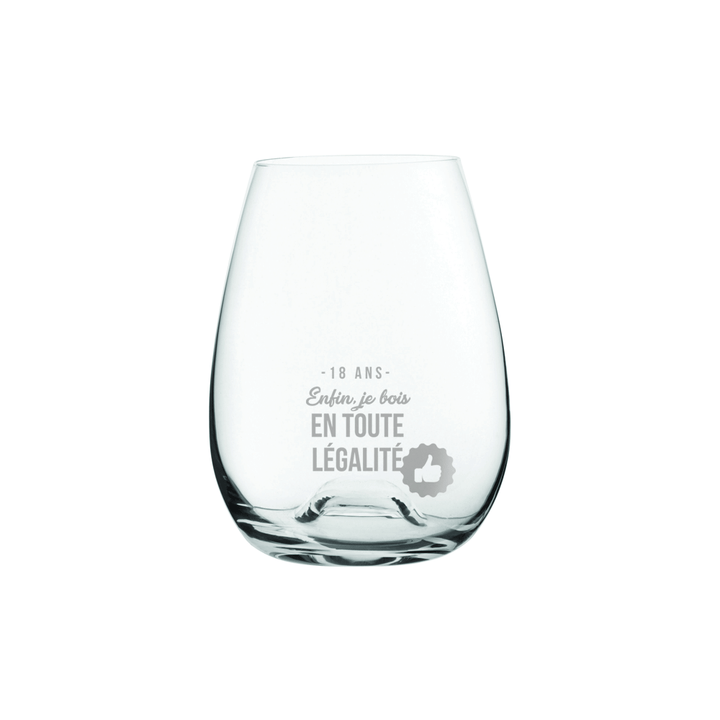 Verre gravé - Enfin je bois en toute légalité