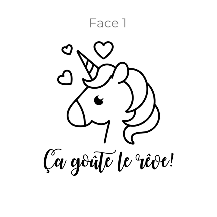 Verre gravé - Ça goûte le rêve! Peut contenir des traces de larmes de licorne