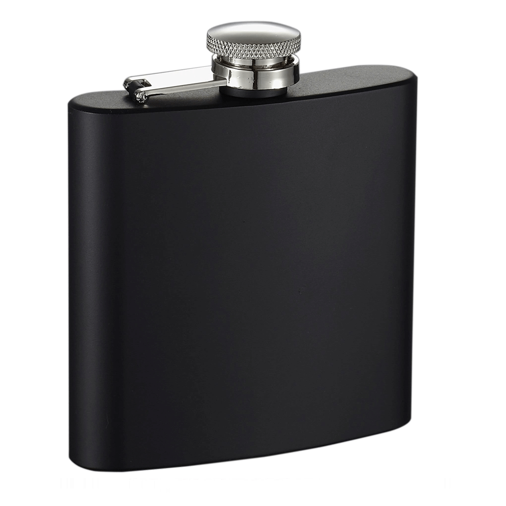 Flasque en acier inoxydable 6oz - Noir