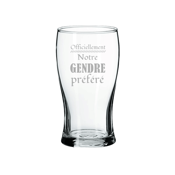 Verre gravé - Gendre préféré