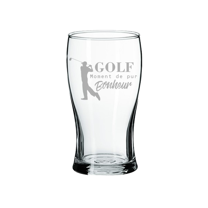 Verre gravé - GOLF moment de pur bonheur