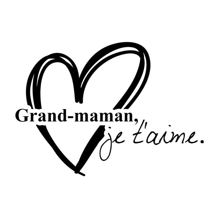 Verre gravé - Grand-Maman, je t'aime