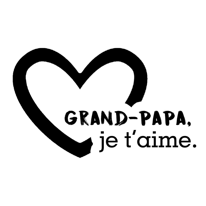 Verre gravé - Grand-Papa, je t'aime