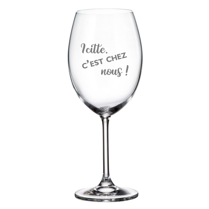 Verre gravé - Icitte, c'est chez nous!