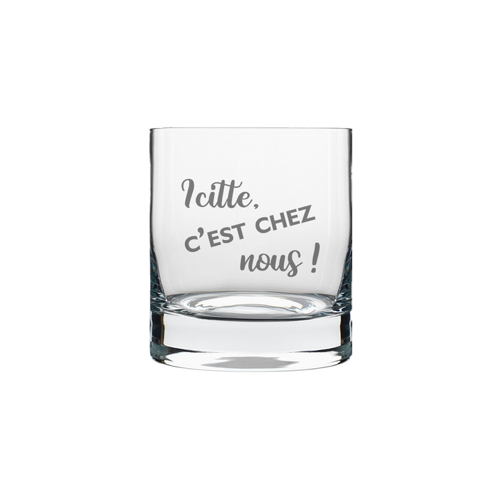 Verre gravé - Icitte, c'est chez nous!