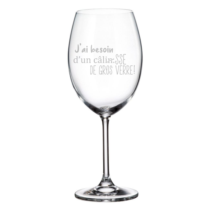 Verre gravé - Calisse de gros verre