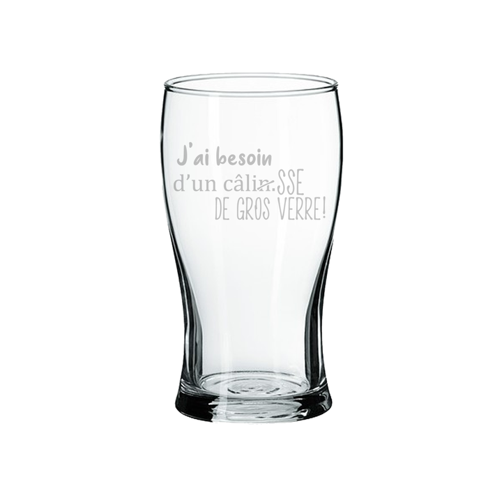Verre gravé - Calisse de gros verre