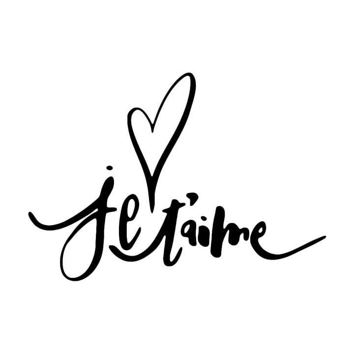 Verre gravé - Je t'aime