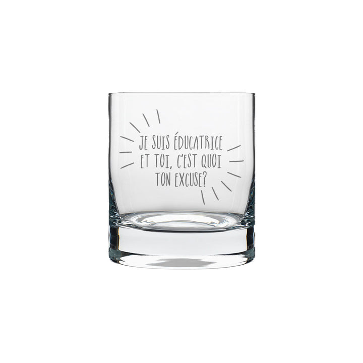 Verre gravé - Je suis Éducatrice