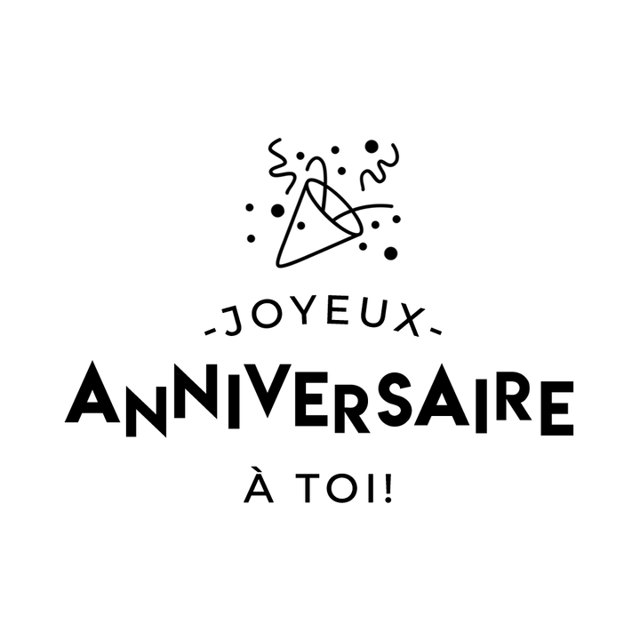 Verre gravé - Joyeux anniversaire à toi!