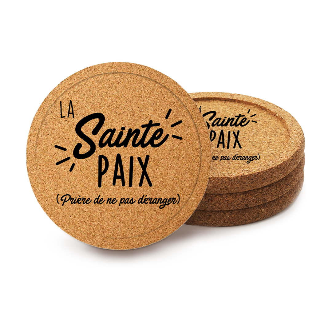 Sous-verre gravé (4) '' La Sainte Paix ''