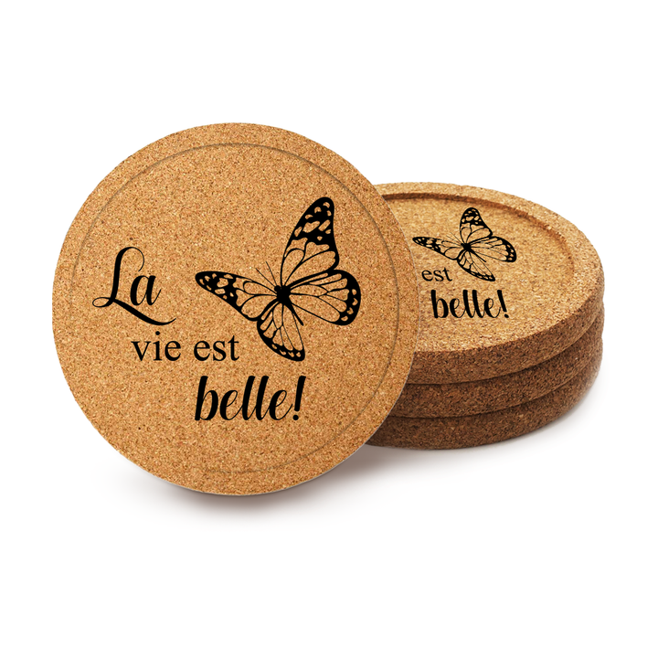 Verre gravé - La vie est belle!