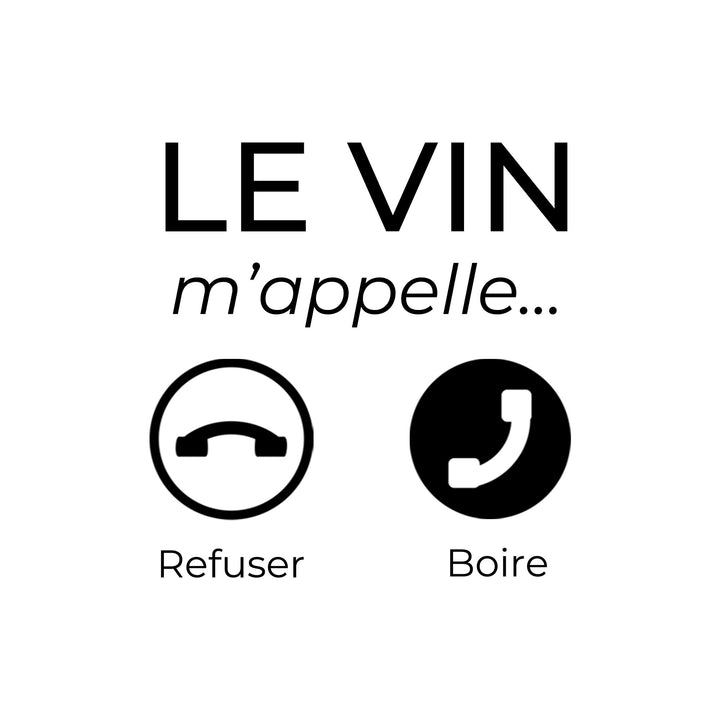Verre à vin gravé - Le vin m'appelle