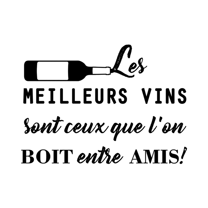 Verre gravé - Les meilleurs vins entre amis!