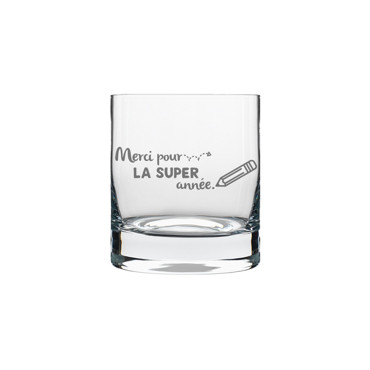 Verre gravé - Merci pour la super année