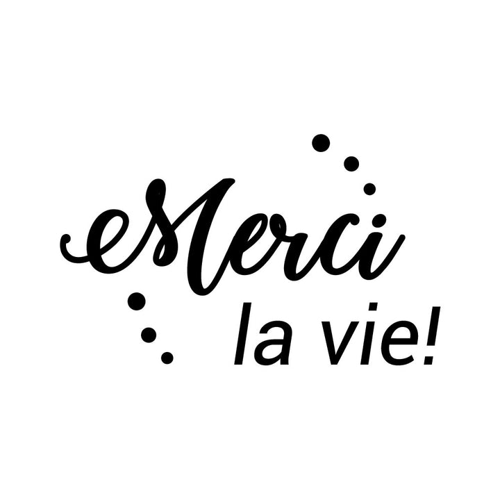 Verre gravé - Merci la vie!