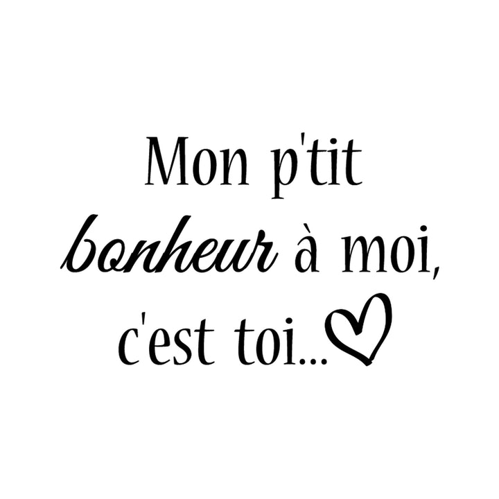 Verre gravé - Mon p'tit bonheur à moi