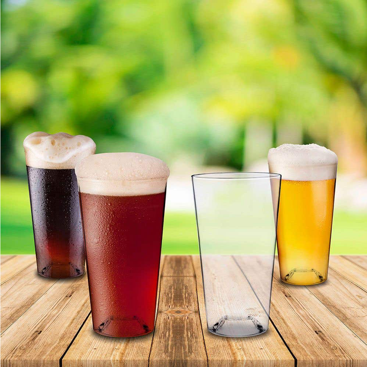 Pinte à bière en plastique souple (Boîte de 6)