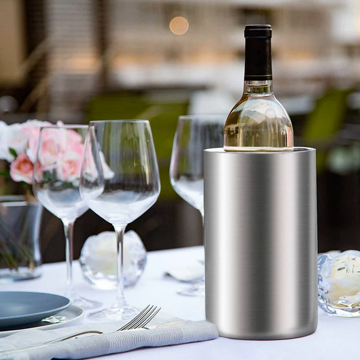 Refroidisseur à vin double paroi - Satiné