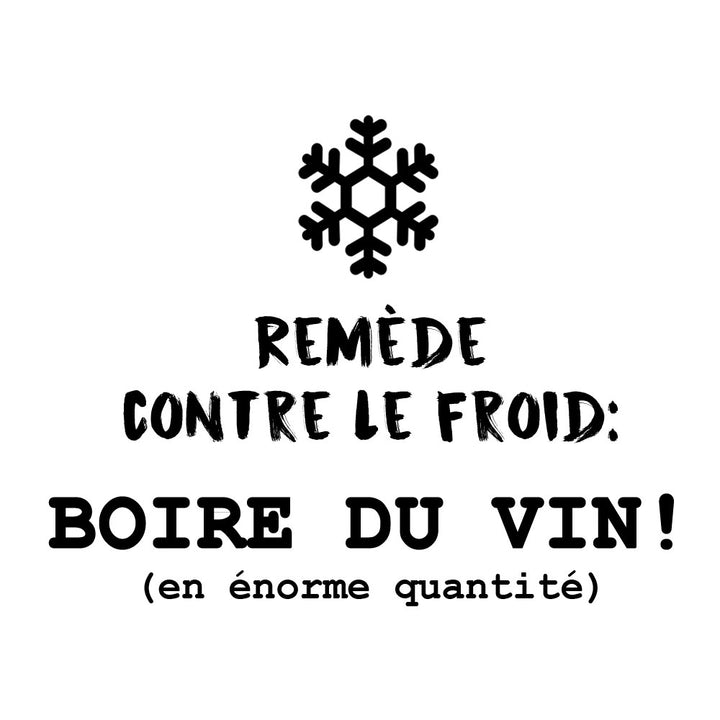 Verre à vin gravé - Remède contre le froid