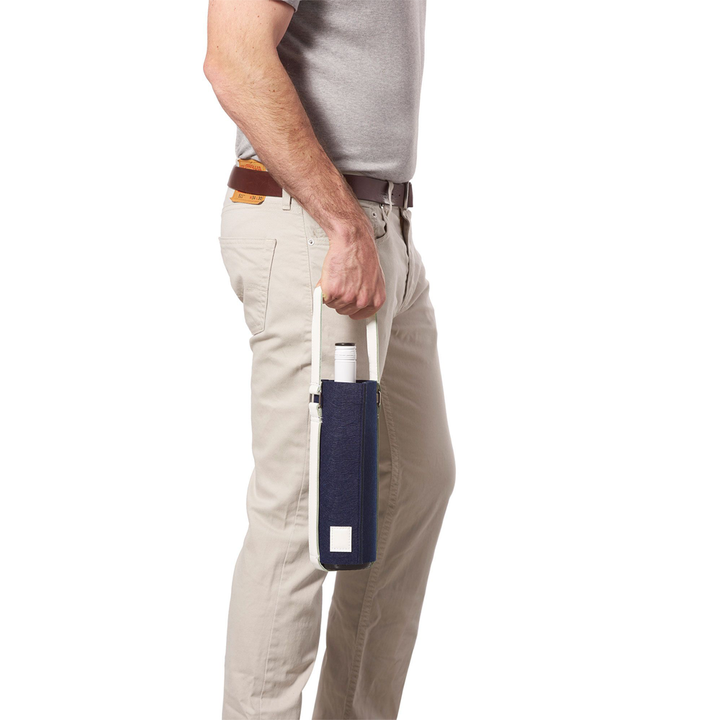 Sac à vin en feutre BISTRO - Bleu Marine