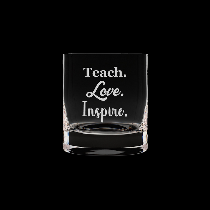 Verre gravé - Teach. Love. Inspire.