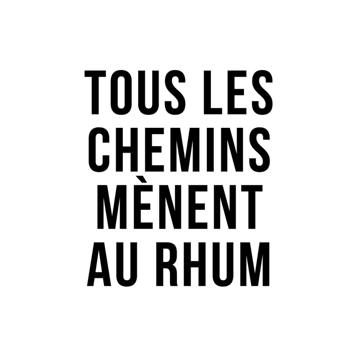 Verre gravé - Tous les chemins mènent au rhum