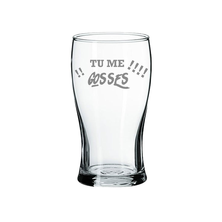 Verre gravé - Tu me gosses
