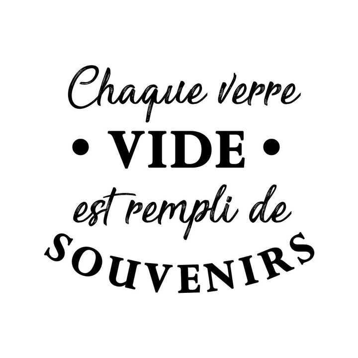 Verre gravé - Chaque verre vide est rempli de souvenirs