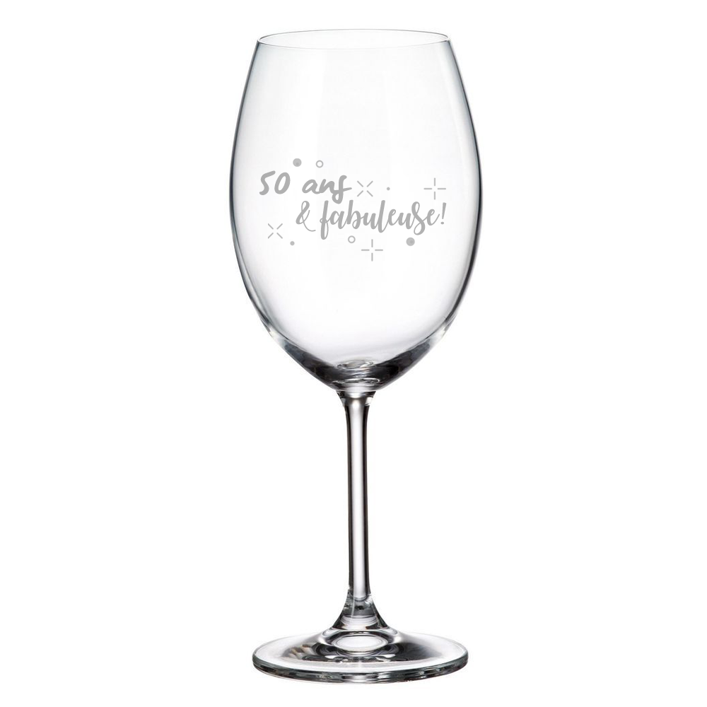 Verre gravé - 50 ans & fabuleuse!