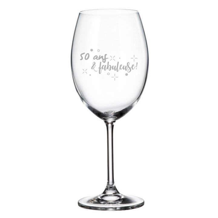 Verre gravé - 50 ans & fabuleuse!