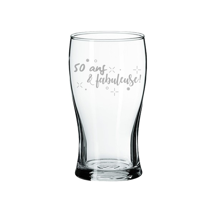Verre gravé - 50 ans & fabuleuse!