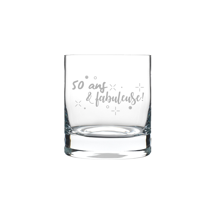Verre gravé - 50 ans & fabuleuse!