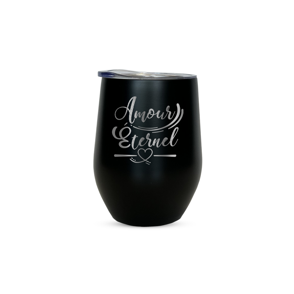 Verre gravé - Amour éternel