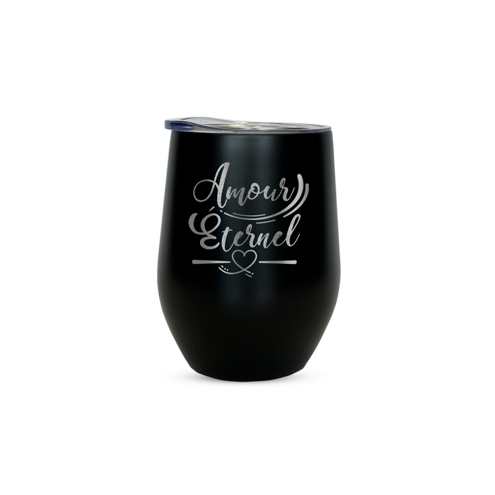Verre gravé - Amour éternel