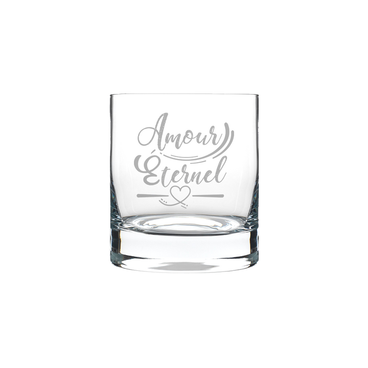 Verre gravé - Amour éternel