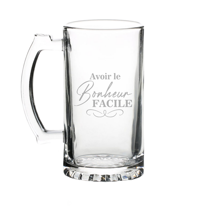 Verre gravé - avoir le bonheur facile