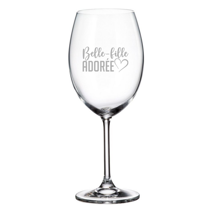 Verre gravé - Belle-fille adorée