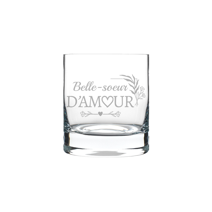 Verre gravé - Belle-soeur d'amour!
