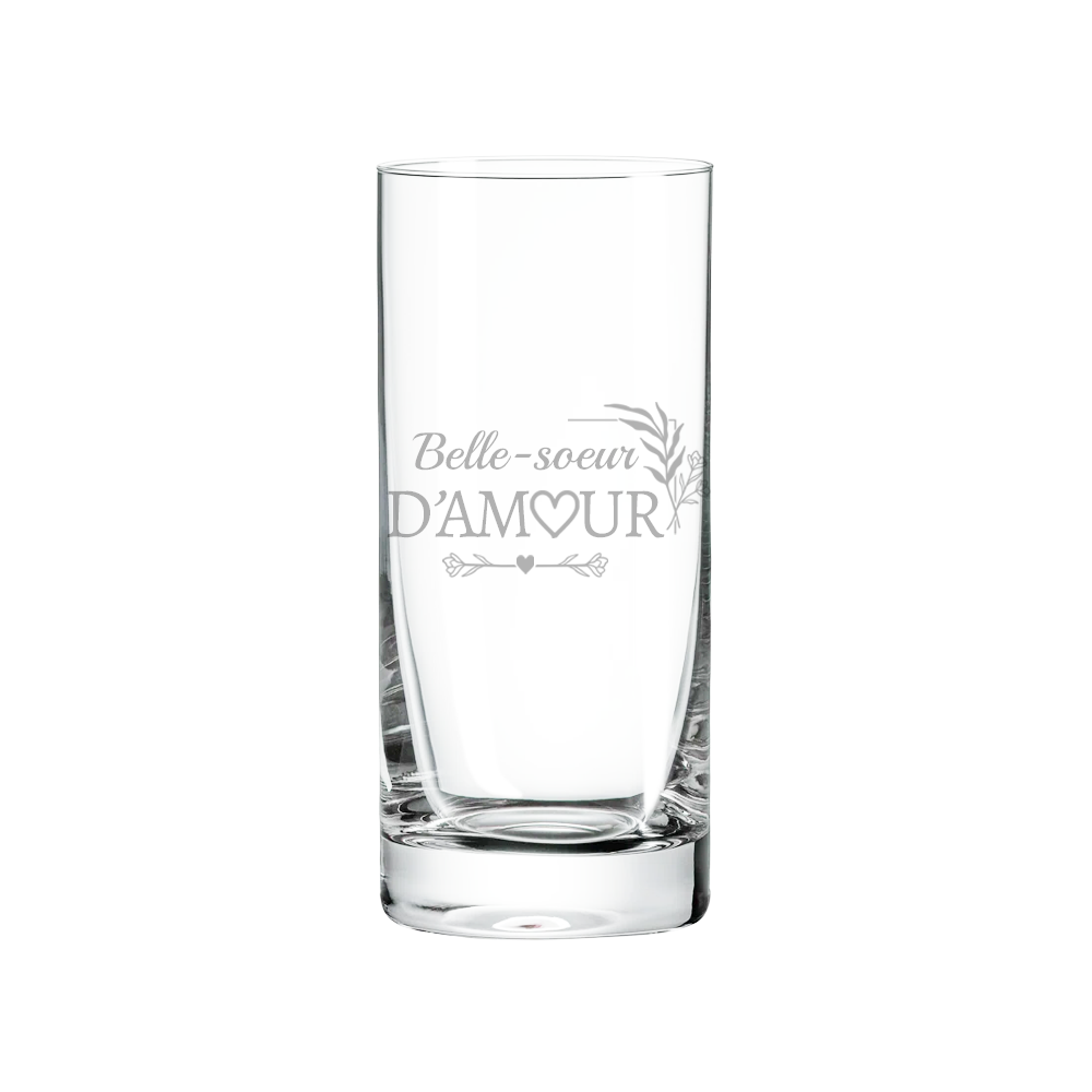 Verre gravé - Belle-soeur d'amour!
